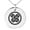 Silver, variant on Stainless Steel Asano Samurai Crest Engraved Small Medallion Circle Charm Pendant Necklace
