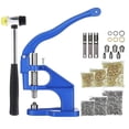 thumbnail image 1 of Máquina con Ojales a Presión Manual de 3000 Pzas, Máquina con Ojales Resistente, Kit de Herramientas Punch con Moldes, Ojales y Martillo para Botones a Presión, Remaches, Ojales y Perlas (Azul), 1 of 6