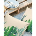 thumbnail image 2 of Pack of 2 Outdoor Pillow Covers, Summer Tropical Cactus Succulent Plants Waterproof Square Throw Pillowcase Cushion Decorative Pillow Covers for Couch Patio Tent, 20x20 in, 2 of 6
