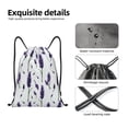 thumbnail image 4 of Daiia Lavender Flowers Pattern Drawstring Backpack, Gym Bag, Lightweight Backpack, Water-Resistant Bag Travel Sports Backpack, Fitness Bag, Yoga Bag-Medium, 4 of 6