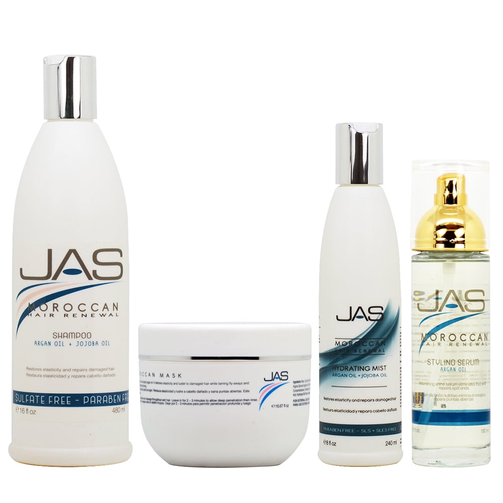 JAS Moroccan Hair Renewal All in 1 Combo (Shampoo+Mask+Mist+Serum ...