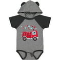 thumbnail image 3 of Inktastic Valentine Fire Truck with Cute Dalmatian and Hearts Boys or Girls Baby Bodysuit, 3 of 5