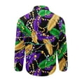 thumbnail image 5 of lcziwo Mens Mardi Gras Shirts Long Sleeve Novelty Mask Graphic Print Button Down Shirt Tuesday Carnival Party Blouse Tops Fashion Casual Lapel Shirt Multicolor XL, 5 of 6