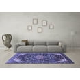 thumbnail image 3 of Ahgly Company Machine Washable Indoor Rectangle Persian Blue Traditional Area Rugs, 7' x 10', 3 of 4