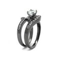 thumbnail image 4 of 1.38 Ct Round and Bagguete Cz Gray Stainless Steel Wedding Ring Set Womens Size 6, 4 of 5