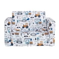 thumbnail image 6 of Ulax Furniture Convertible Kids Chair 2-in-1 Flip Open Kids Couch/Sleeper (Space Truck), 6 of 8