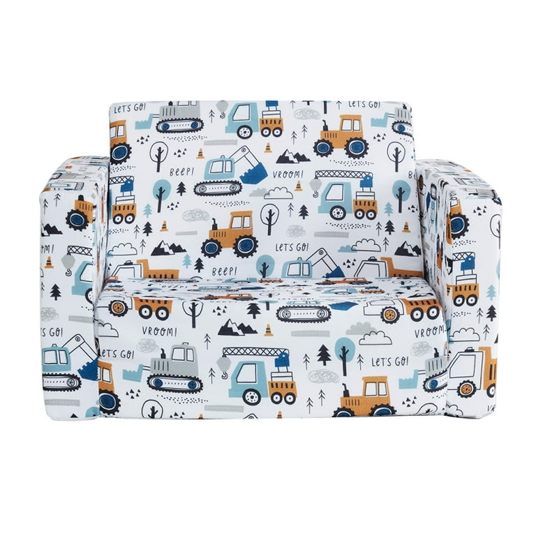Ulax Furniture 2-in-1 Childrens Foldable Space Truck Sleeper Couch