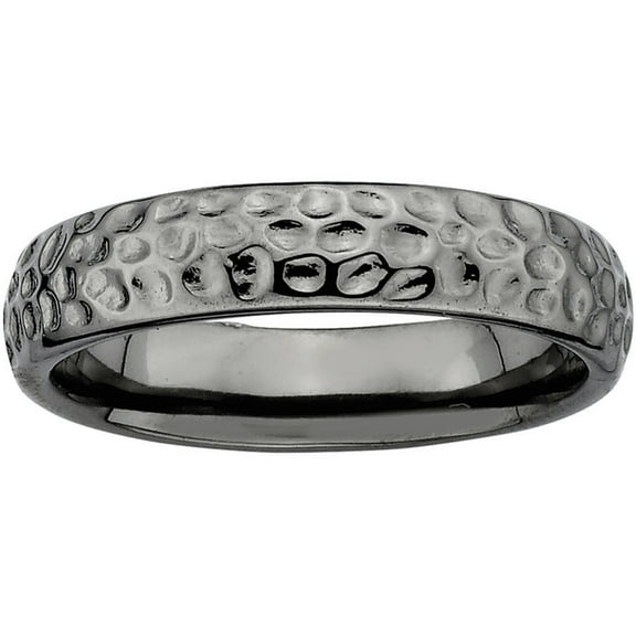 Sterling Silver Black-Plated Ring