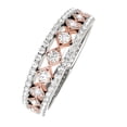 thumbnail image 3 of Aonejewelry 0.35 Carat Two Tone Diamond Wedding Band In 14K Solid Rose & White Gold, 3 of 4