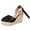 Black, variant on Women's Espadrille Wedges Sandals Floral Lace Closed Toe Ankle Tie Platform Sandals Breathable Summer Dressy Shoes White Size 9