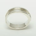 thumbnail image 5 of LBG British Made 14k White Gold Natural Sapphire Mens Band Ring - 25 size options - Size 7.25, 5 of 6