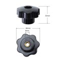 thumbnail image 4 of 5 Pcs M8 Female Thread Seven Star Shaped Head Clamping Nuts Knob, 4 of 9