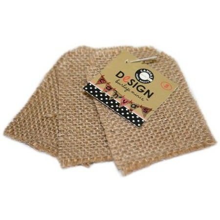 Paintable Burlap Shapes-Mini Tag 3/Pkg