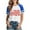 A46 Blue, variant on Xdegoge 4Th of July Shirts for Women Patriotic Usa Tops Short Sleeve Raglan American Flag T Shirt Summer Crew Neck Blouses Casual Graphic Tee
