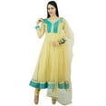 thumbnail image 3 of Atasi Womens Beige Anarkali Readymade Salwaar Kameez Dupatta Ethnic Partywear, 3 of 9