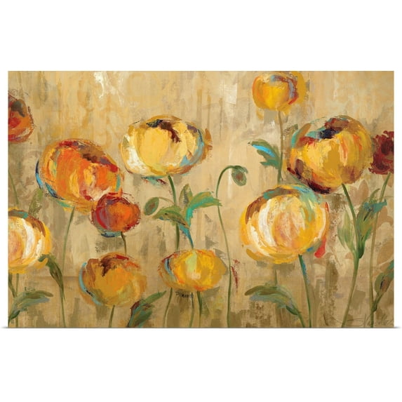 Great BIG Canvas | Rolled Silvia Vassileva Poster Print entitled Joyful Ranunculi