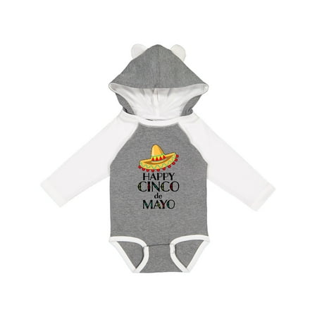 

Inktastic Happy Cinco de Mayo-sombrero Gift Baby Boy or Baby Girl Long Sleeve Bodysuit