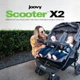 thumbnail image 2 of Joovy Scooter X2 Cochecito doble lado a lado con bandejas dobles para refrigerios, plegado con una sola mano, asientos reclinables en múltiples posiciones, reposapiernas ajustables y almacenamiento en, 2 of 5