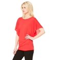 thumbnail image 2 of Women's Short Sleeve Draped Dolman T-Shirt, 2 of 3