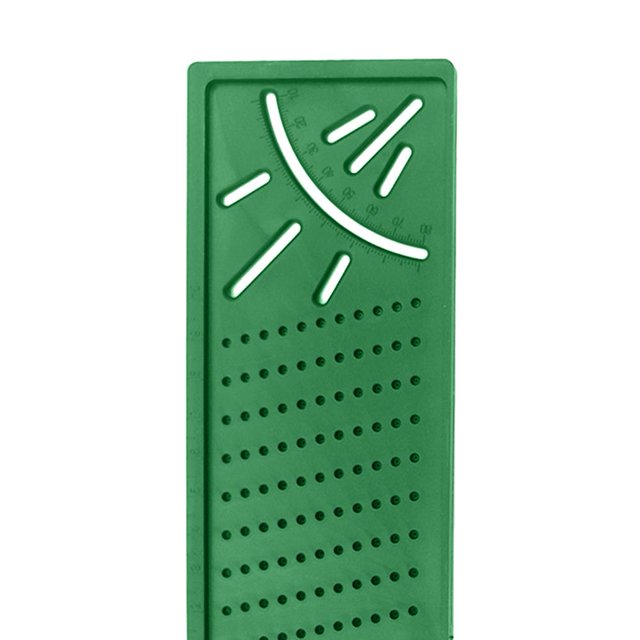Regla de ángulo de carpintero tachado de calibre de línea de marca de trazo para carpintería (verde) Tmvgtek Para estrenar