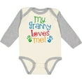 thumbnail image 3 of Inktastic My Granny Love Me Boys or Girls Long Sleeve Baby Bodysuit, 3 of 5