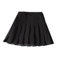 thumbnail image 2 of Miluxas Girl Pleated Skort Tennis Skirt with Shorts Stretch Waist Girls Skater Culottes Black 8 Years(130), 2 of 3