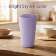 thumbnail image 2 of hulanddfd 500ml Cup, Reusable Plastic Cups for Drinking, Mouthwash Cup Household Brushing Cup Milk Cup or Lightweight Tumbler for Kitchen Outdoor Purple, 2 of 9