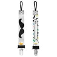 thumbnail image 4 of Ulubulu Mustache Pacifier with Mustache Pacifier Clip - 6-18 Months - 2pk, 4 of 5