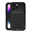 thumbnail image 1 of Mantto iPhone 14 Pro Max Metal Bumper Silicone Case iPhone 14 Pro Max Case Built-in Screen Protector Gorilla Glass Hybrid Military Shockproof Heavy Duty Rugged for iPhone 14 Pro Max 2022, Black, 1 of 7
