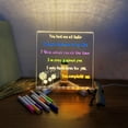 thumbnail image 4 of MesaSe LED Acrylic Message Board  LED Note Board with 12 Colors Pen  Light Up Message Board for Writing  LED Dry Erase Drawing Board with Stand for Office School Home, 4 of 9