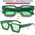 thumbnail image 2 of Square Sunglasses for Women Men Square Thick Frame Sun Glasses Simple Designer Style Shades, 2 of 6