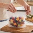 thumbnail image 5 of Reusable Silicone Storage Bags | Medium 34 Oz Leakproof Seal | for Fridge Storage and Produce | Great Gift for Home Cooks | Durable Silicone Bags for Storage, 5 of 5