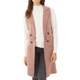 thumbnail image 1 of Chaleco tejido con botones color Rosa AMAD Casual para mujer Talla S, 1 of 5