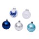 thumbnail image 5 of Bewildely 30 Uds. De bolas colgantes para árbol de Navidad, hogar, oficina, centro comercial, árbol, bolas de plástico, decoración colgante, adorno Kits de decoración para fiestas plata azul Bewildely HA000435-03B, 5 of 6