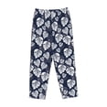 thumbnail image 4 of Xecao White Leaves Women's Straight Lounge Pajama Pants: The Epitome of Relaxed Sleepwear, 4 of 9