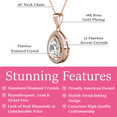 thumbnail image 3 of Cate & Chloe Isabel 18k Rose Gold Plated Pendant Necklace with Simulated Diamond Crystal for Women, 3 of 9