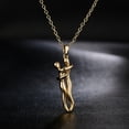 thumbnail image 4 of 2 collares de abrazo personalizados para mujeres y hombres, collares con nombre para parejas, collar de acero inoxidable Love You Forever, 4 of 5
