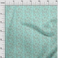thumbnail image 3 of oneOone Polyester Spandex Aqua Blue Fabric Baroque Craft Projects Decor Fabric Printed By The Yard 56 Inch Wide, 3 of 4