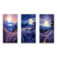 thumbnail image 2 of Designart "Serene Lavender Fields Beneath the Sky I" Lavender Framed Wall Art Set Of 3 - Purple Traditional Frame Gallery Set For Office Decor, 2 of 6