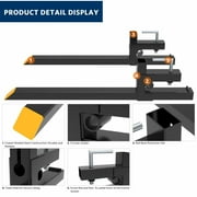 RVNI Tractor Attachment 4000lbs 60 Tractor Clamp On Pallet Forks For Skid Steer Loader Bucket Fork Universal Heavy Duty