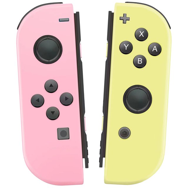 Controlador Switch para Nintendo Switch, control remoto con vibración dual, control de movimiento, captura de pantalla y activación (rosa y amarillo)