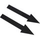 thumbnail image 1 of 20Pcs Black Arrow Sticker 8 x 2 inch Removable Waterproof Self-Adhesive PVC Labels Safe Wall Marking Sign Floor Decals for Schools Transportation Gyms, 1 of 5