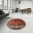 thumbnail image 3 of Ahgly Company Indoor Rectangle Traditional Saffron Red Persian Area Rugs, 3' x 5', 3 of 6