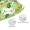 thumbnail image 3 of KLL Avocado And Tropical Palm Leaves Pillow Covers Envelope Closure,Super Soft and Cozy Fuzzy Fleece Pillow Case Cover, 3 of 5