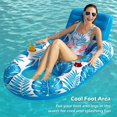 thumbnail image 2 of Water Swimming Pool Air Mattress Adults, Swimming Pool Air Mattress Hammock Water Hammock Swimming Ring with Net, Swimming Pool Float Inflatable Water -FQSWIF, 2 of 5