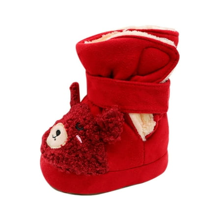 

Baby Shoes Toddler Boots Soft Bottom Toddler Shoes Plus Velvet Thick Non Slip Large Cotton Shoes