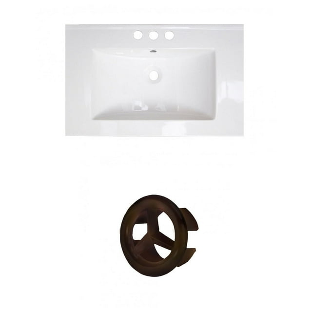 American Imaginations 32-in. W 3H8-in. Ceramic Top Set In White Color AI-21089