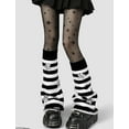 thumbnail image 4 of FEOYA Women Star Y2k Leg Warmers Harajuku Knitted Leg Warmers Kawaii Streetwear Leg Cover Punk Goth Harajuku Leg Cover 2 Pair, 4 of 7