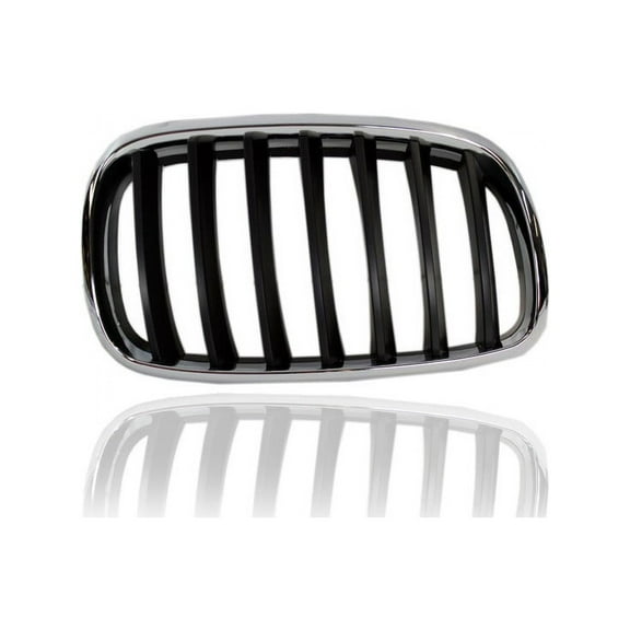 Grille - Compatible/Replacement for '07-10 BMW X5 M/3.0Si, 11-13 X5 M/35i/Sport/Premium - Matte Black With Chrome Frame, Right Hand - Passenger - 51137157688