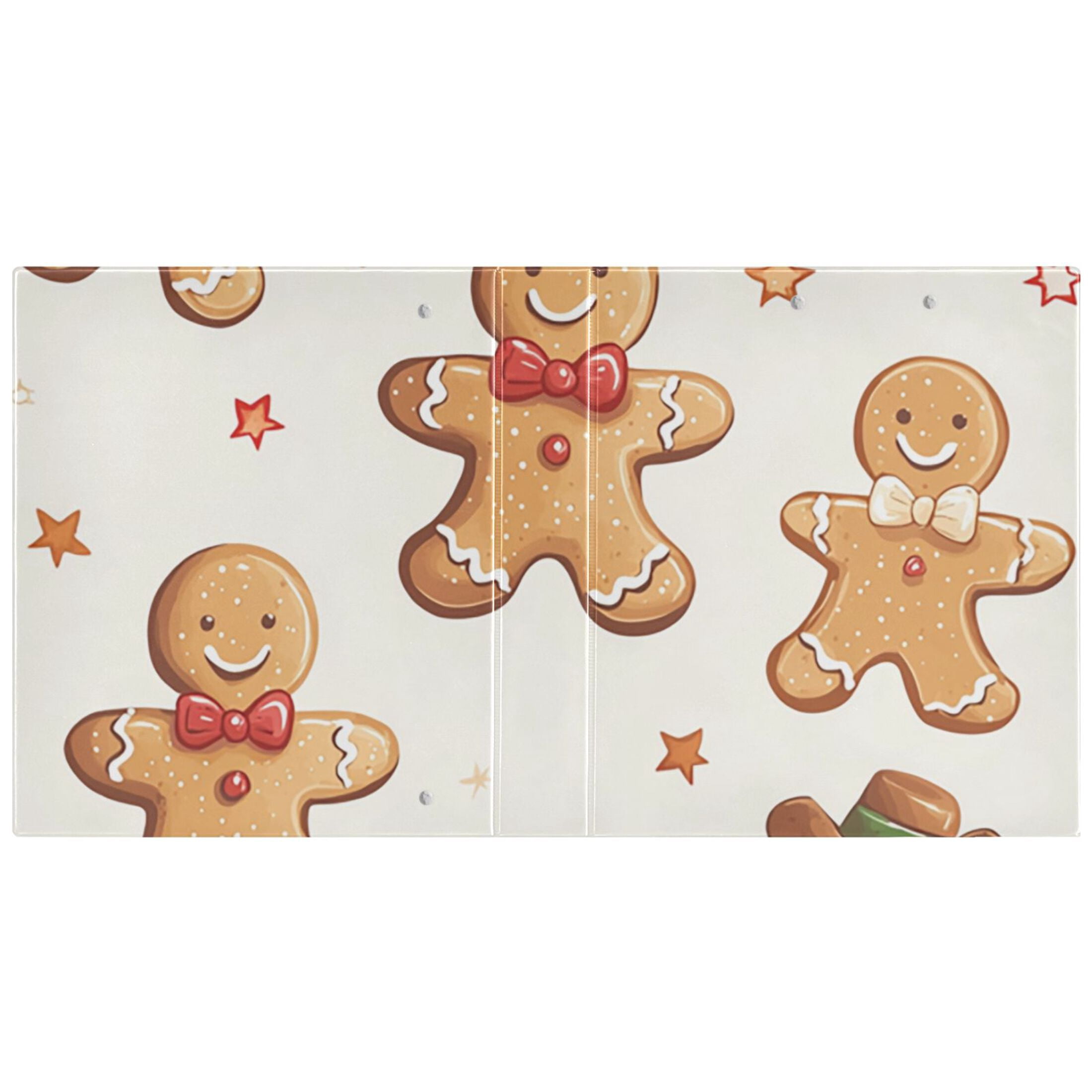 Gingerbread Cookies 3 Ring Binders 1.5 inch Hardcover File Folders with Interior Pockets A4 Size Organizer for School Office Hospital
